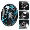 LJFLI Snowflake Snow Tube Circle Inflatable Sled Children Kids Adults Winter Sport,Black view 2