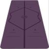 LIFORME Travel Yoga mat  Patented Alignment System, Warrior-Like Grip, Non-Slip, Eco-Friendly, Ultra-Lightweight, Sweat Resistant, Long, Wide and Thick - Purple view 1