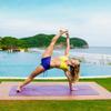 LIFORME Travel Yoga mat  Patented Alignment System, Warrior-Like Grip, Non-Slip, Eco-Friendly, Ultra-Lightweight, Sweat Resistant, Long, Wide and Thick - Purple view 2