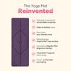 LIFORME Travel Yoga mat  Patented Alignment System, Warrior-Like Grip, Non-Slip, Eco-Friendly, Ultra-Lightweight, Sweat Resistant, Long, Wide and Thick - Purple view 3