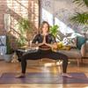 LIFORME Travel Yoga mat  Patented Alignment System, Warrior-Like Grip, Non-Slip, Eco-Friendly, Ultra-Lightweight, Sweat Resistant, Long, Wide and Thick - Purple view 4