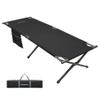 Kingcamp Camping Cot Portable Sleeping Cot for Adults Heavy Duty 81"x 30" Oversized Camp Cots with Pocket Folding Outdoor Camping Bed for Travel, Camp, Beach, Hike,Outdoor and Indoor Use(Black) view 1