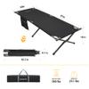 Kingcamp Camping Cot Portable Sleeping Cot for Adults Heavy Duty 81"x 30" Oversized Camp Cots with Pocket Folding Outdoor Camping Bed for Travel, Camp, Beach, Hike,Outdoor and Indoor Use(Black) view 2