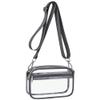 Bagenius Clear Purse Stadium Approved, Sports fan Handbag Purses with Adjustable Strap for Stadium Events, Work and Concert, Grey