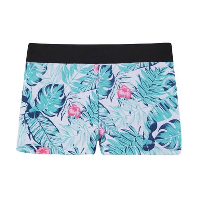 Nikiikoo Kids Girls Ballet Dance Booty Shorts Low Rise Gymnastics Sports Yoga Running Workout Hot Pants Tropical Leaves 6