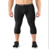 3 Pack Men's Compression Pants 3/4 Workout Dry-fit Baselayers Underwear Sport Tights Running Athletic Leggings Capris view 3