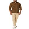 Amazon Essentials Men's Standard-Fit Long-Sleeve Two-Pocket Utility Shirt, Dark Olive, X-Small view 3