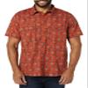 Amazon Essentials Men's Standard-Fit Short-Sleeve Two-Pocket Utility Shirt, Clay Floral Print, X-Small view 1