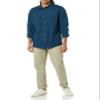 Goodthreads Men's Standard-Fit Long-Sleeve Two-Pocket Utility Shirt Shirt, Indigo, Small view 3