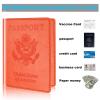 Herain Green & Orange Passport Holder for Travel, Cruise Essentials Passport Wallet Cover Case for Family Women Men, Travel Accessorie Gifts Must Haves Passports Book Protector view 3