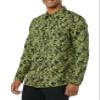 Amazon Essentials Men's Standard-Fit Long-Sleeve Two-Pocket Utility Shirt, Olive Camo Print, X-Large view 1