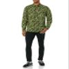 Amazon Essentials Men's Standard-Fit Long-Sleeve Two-Pocket Utility Shirt, Olive Camo Print, X-Large view 3