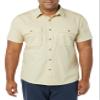 Amazon Essentials Men's Standard-Fit Short-Sleeve Two-Pocket Utility Shirt, Light Khaki Brown, Medium view 4