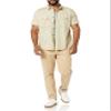 Amazon Essentials Men's Slim-Fit Short-Sleeve Two-Pocket Utility Shirt, Light Khaki Brown, X-Large view 3