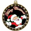 Santa Claus Winter Seasonal Medals and Trophies, 2.5" Gold Merry Christmas Winter Medal Awards, 50 Pack view 2