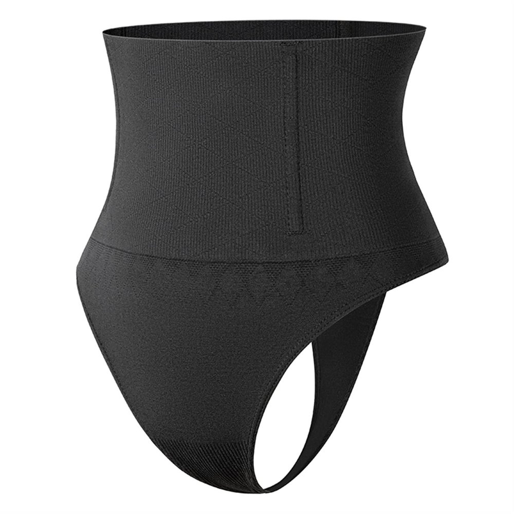 Womens Briefs Underwear Mid-waist Tummy Control Pants Shaping Butt Lift Pants Sexy Triangle Thong Panties (Color : Black, Size : 3X-Large)