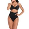 Womens Briefs Underwear Mid-waist Tummy Control Pants Shaping Butt Lift Pants Sexy Triangle Thong Panties (Color : Black, Size : 3X-Large) view 2