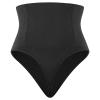 Womens Briefs Underwear Mid-waist Tummy Control Pants Shaping Butt Lift Pants Sexy Triangle Thong Panties (Color : Black, Size : 3X-Large) view 3