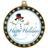 Happy Holidays Winter Seasonal Award Medals, 2.5" Gold Snowman Winter Trophies, 50 Pack view 2