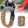 01 02 015 Emergency Paracord Survival Bracelet, Portable DIY Aging Resistant Paracord Bracelet for Outdoor view 2