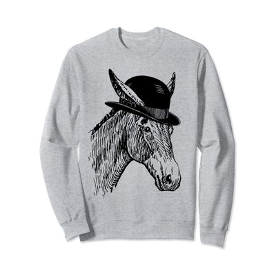 Funny Mule In A Derby Hat Sweatshirt