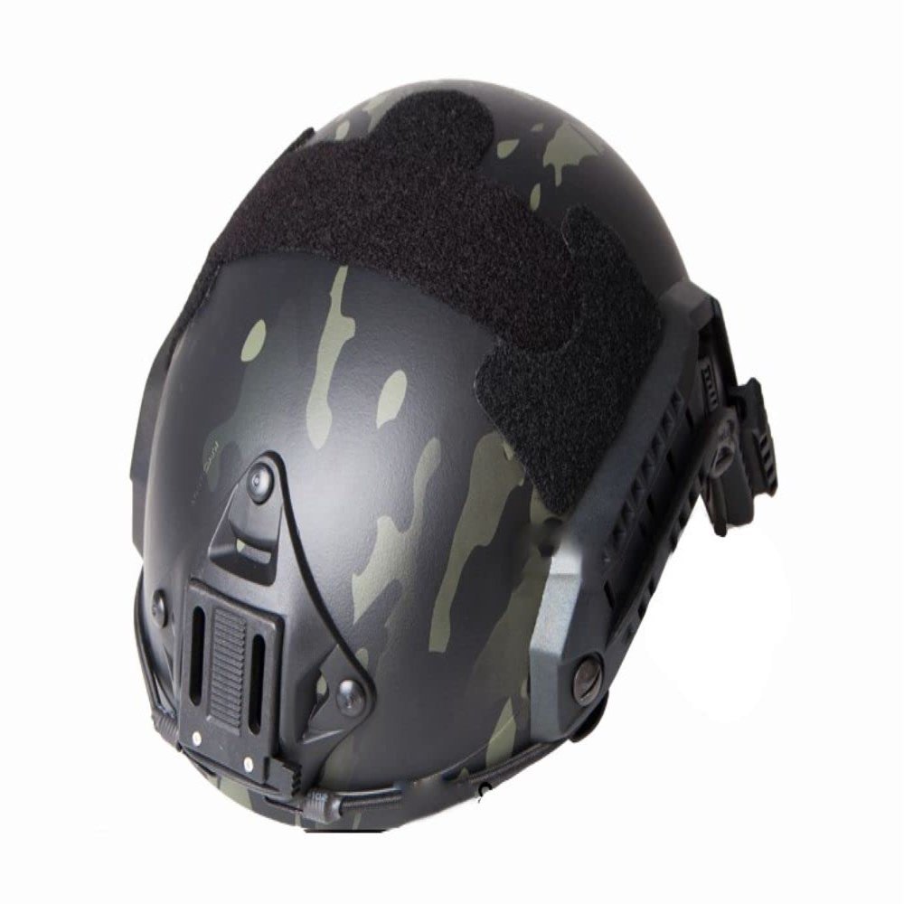 DLP Lightweight Tactical Bump Helmet - ImpaX Extreme Plus - High Cut OPS Core Military Combat Airsoft Helmet - Fast MICH ACH - Night Vision Mount & Accessory Bundle Included (CP Black)