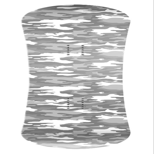 Snowboard Wrap 029 - Gray Snow Camo Snowboard Graphic Decal - Includes Application Squeegee - 14 inch x 65 inch fits Most Snowboards