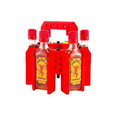 Generic Fireball 50ml Bottle Carrier Pouch - Six Shot (Six Shooter)