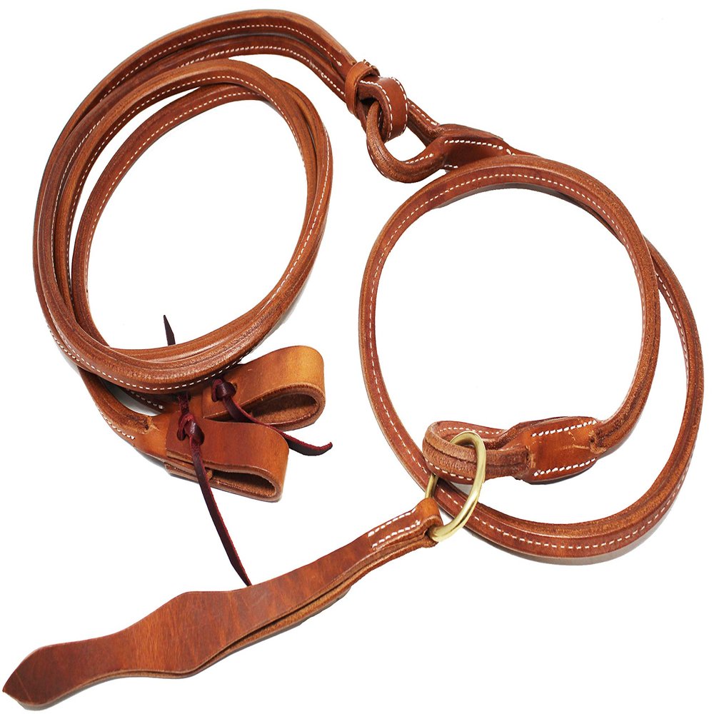 CHALLENGER Horse Western Hermann Oak Harness Leather Rounded Romel Reins 975H550Rein
