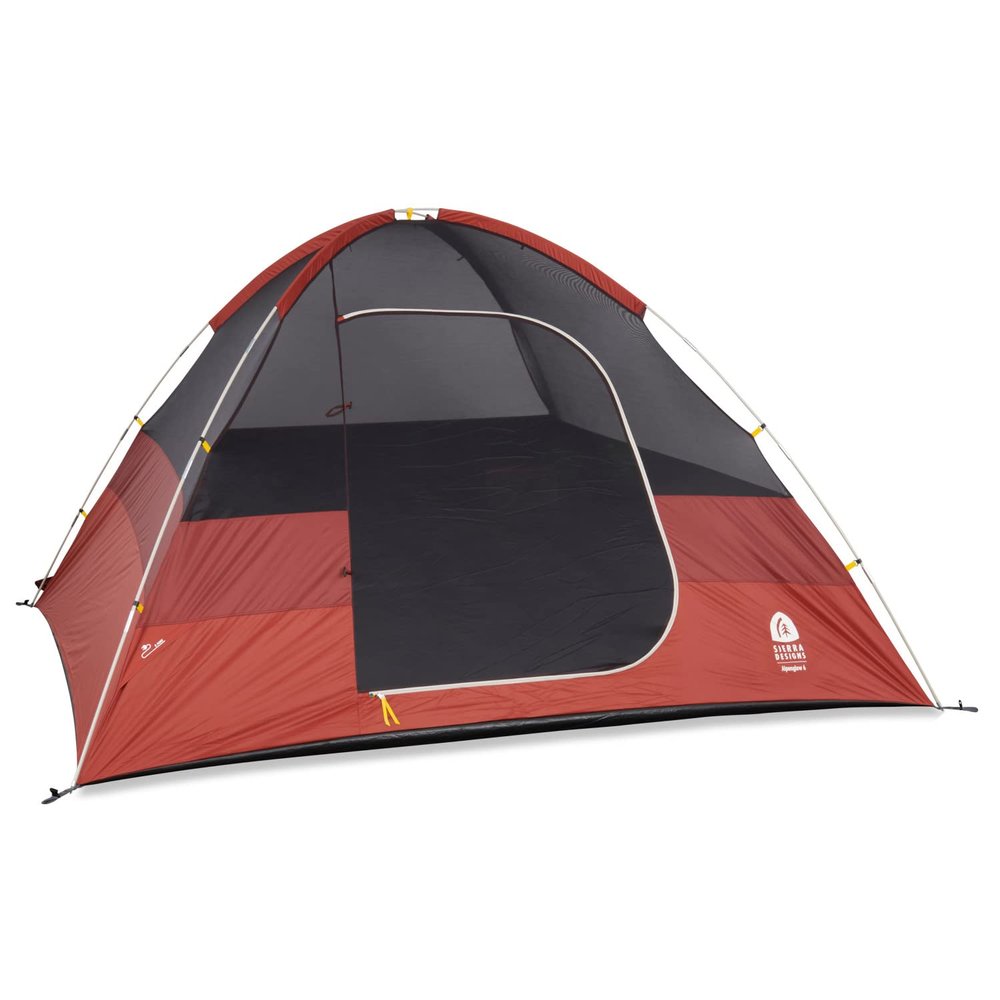Sierra Designs Alpenglow 6 Person Tent for Camping Constructed with Twilight Tech to Block 98% of Sun Rays  Easy Setup  Large Interior  Great for Family Camping