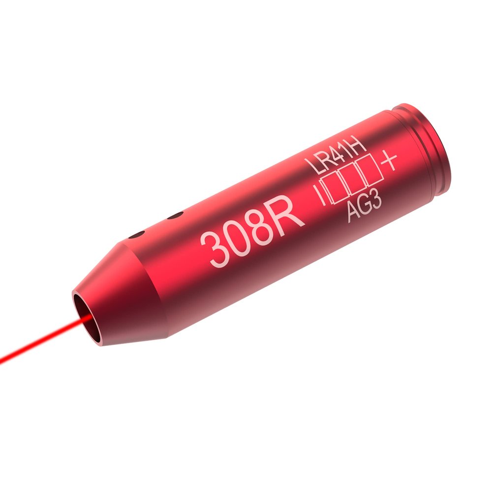 .308/243 boresighter Red Laser Bore Sight w/ 6 Batteries (.308/.243)