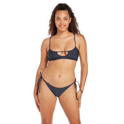 Volcom Women's Standard Simply Seamless Skimpy Tie Side Swimsuit Bikini Bottom, Midnight Blue, X-Large