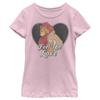 Disney Girl's Feel The Love T-Shirt, Pink, Medium view 1