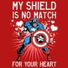 Fifth Sun girls Marvel Universe Capt Heart Shield Short Sleeve Tee T Shirt, Red, X-Small US view 3