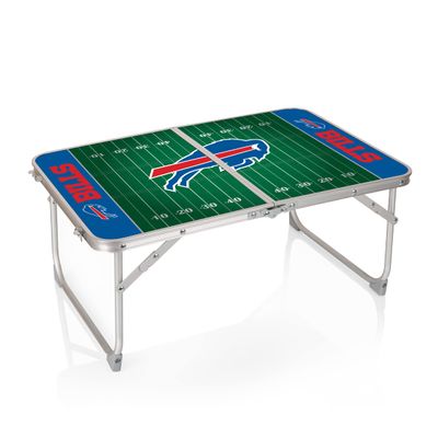 Picnic TIME Buffalo Bills Mini Portable Table, Charcoal Wood Grain