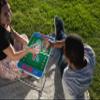 Picnic TIME Buffalo Bills Mini Portable Table, Charcoal Wood Grain view 2