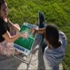 Picnic TIME NFL Dallas Cowboys Concert Mini Portable Table - Small Folding Table - Mini Picnic Table, (Charcoal Wood Grain) view 2