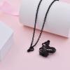 Dragon Urn Necklaces for Ashes Keepsake Jewelry Stainless Steel Cremation Ash Urn Necklace Memorial Jewelry Urn Pendant for Men Women (Black) view 4