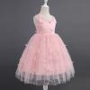 Baby Girls Party Dresses Christening Baptism Gown Lace Flower Wedding Pageant First Communion Tutu Dress Photoshoot Pink 3-4 Years view 2