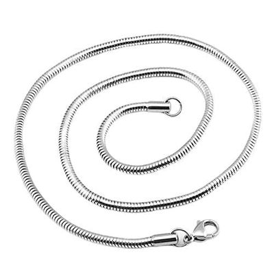 INFINIQUE CREATIONS 18K Gold Plated Stainless Steel Round Snake Chain Necklace Men Women 1mm-3mm (30, 1.5mm, Gold)