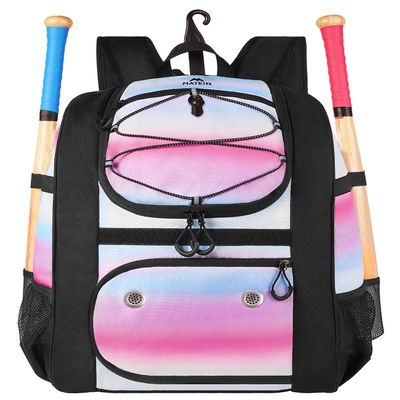 MATEIN Softball Bag, Lightweight Baseball Backpack with Shoe Compartment, Baseball Bag with Fence Hook for TBall Bat & Equipment, Softball Gifts Catchers Backpack for Women Fit Batting Glove, Helmet