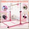 Seliyoo Foldable Gymnastics Bar for Kids, Adjustable Height from 35" to 59", 350 LBS Capacity, Home Gym Equipment for Kids Ages 3-18, Anti -Slip Rubber Feet,Unique Stable Structure view 2