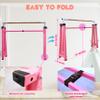Seliyoo Foldable Gymnastics Bar for Kids, Adjustable Height from 35" to 59", 350 LBS Capacity, Home Gym Equipment for Kids Ages 3-18, Anti -Slip Rubber Feet,Unique Stable Structure view 4
