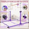 Seliyoo Foldable Gymnastics Bar for Kids, Adjustable Height from 35" to 59", 350 LBS Capacity, Home Gym Equipment for Kids Ages 3-18, Anti -Slip Rubber Feet,Unique Stable Structure view 2