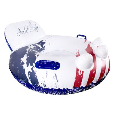 LJFLI Snow Tube for Winter Christmas Snow Sleds for Kids and Adults 47 Inch Snow Sledding Heavy Duty Inflatable Sledding Tube