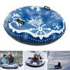 LJFLI 47 Inch Inflatable Ski Lap Winter Ski Circle Skiing Board PVC Winter Inflatable Ski Circle with Handle Durable Children Adult view 4