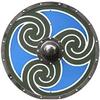 ARTIZANSTORE Medieval Knight Shield Brass Cross Templar Shield Fighting Shield Armour Shield Medieval Wood & Steel Viking Round Shield Armor Templar Shield view 1