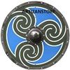 ARTIZANSTORE Medieval Knight Shield Brass Cross Templar Shield Fighting Shield Armour Shield Medieval Wood & Steel Viking Round Shield Armor Templar Shield view 3