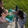 Picnic TIME NFL Detroit Lions Concert Mini Portable Table - Small Folding Table - Mini Picnic Table, (Charcoal Wood Grain) view 2