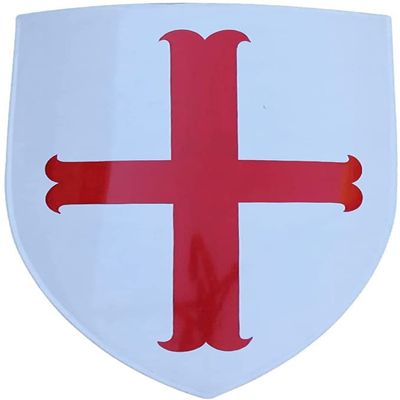 ARTIZANSTORE Handmade Medieval Knight Armor Shield 28" Heater Shield 18 Gauge Battle SCA LARP Shield